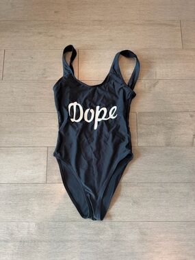 “DOPE” One-Piece Swimsuit - Open Back